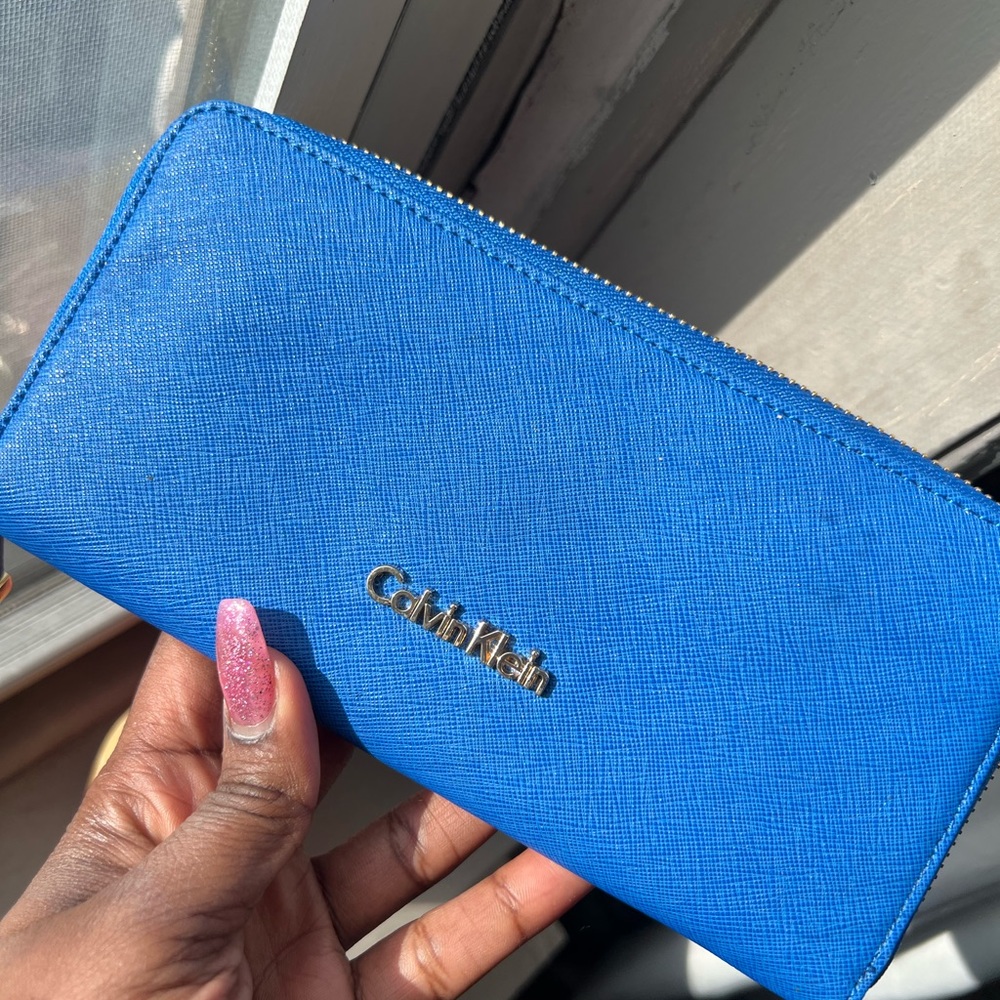 Calvin Klein wallet electric blue